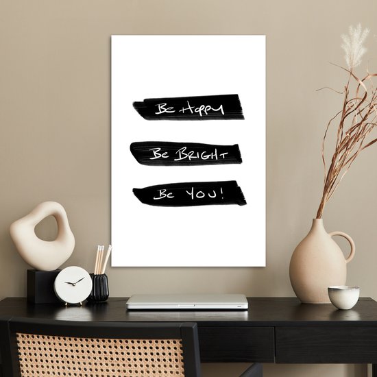 Affiche Citations - Soyez heureux, soyez brillant, soyez vous - Proverbes - Motivation - 40x60 cm