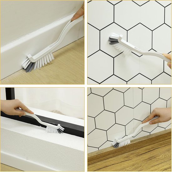 4 stuks bekerborstel, gebogen reinigingsborstel, multifunctionele keukenborstels, reinigingsborstel, glazenspoelborstel voor gootsteen, servies, pot, pan en kleine ruimtes — afbeelding 3
