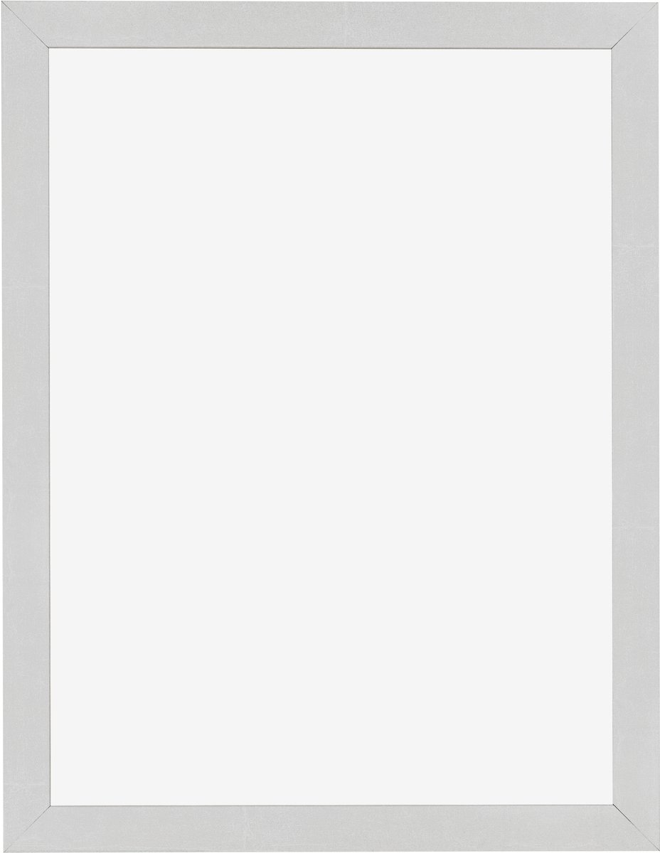Fotolijst 75x100 cm - MDF - Zilver Glanzend Vintage - Benno