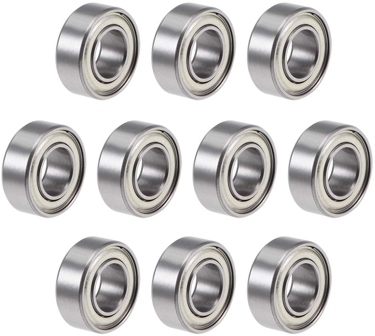 Lagers Z2 1/4 x 1/2 x 3/16 inch dubbel afgeschermd staal verchroomd 10 stuks