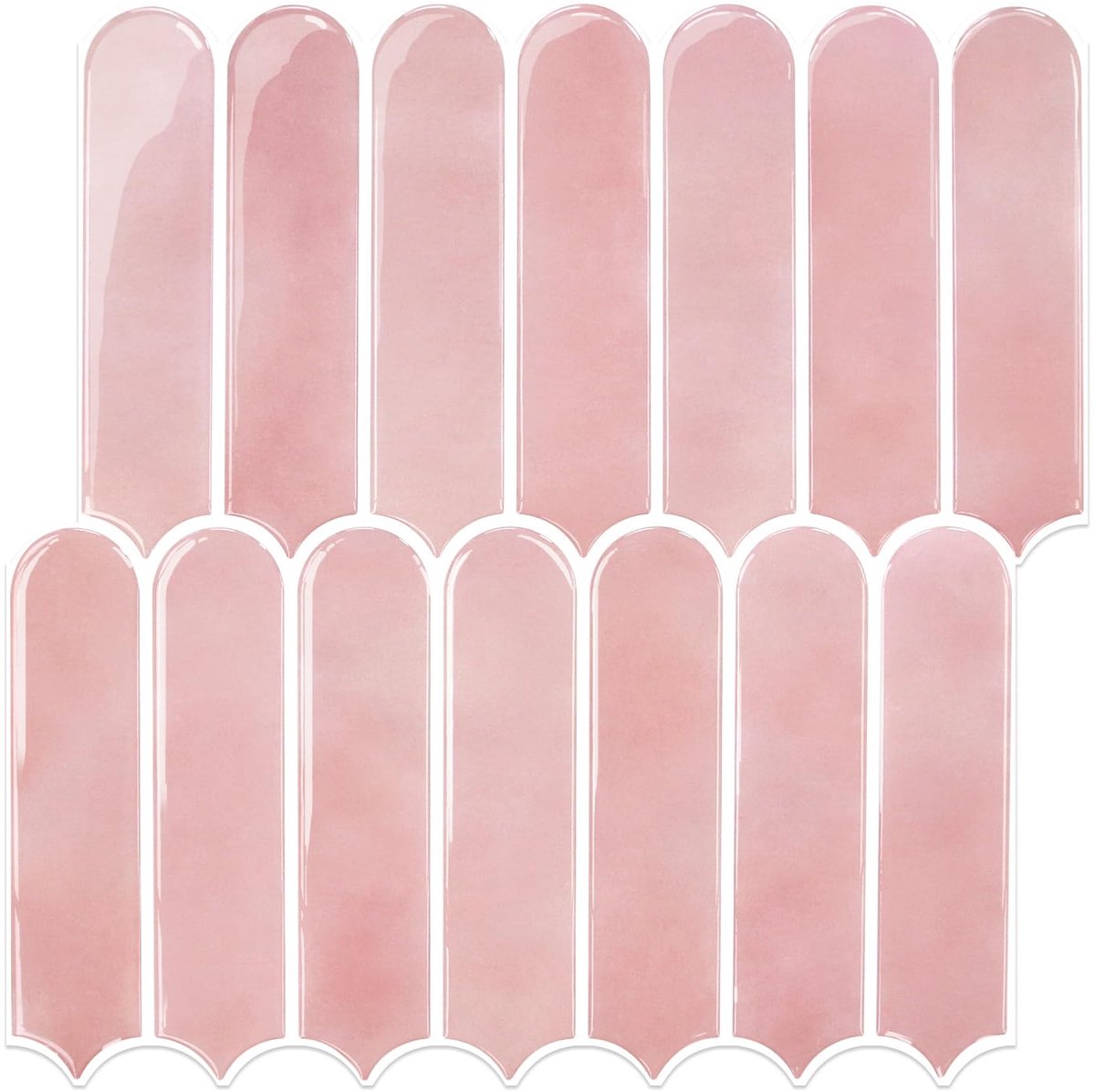 Zelfklevende wandtegels keuken badkamer, Roze gradiënt, 10 stuks, 30,5 x 30,5 cm, plaktegels zelfklevend plakkende achterwand, metro wandtegelstickers