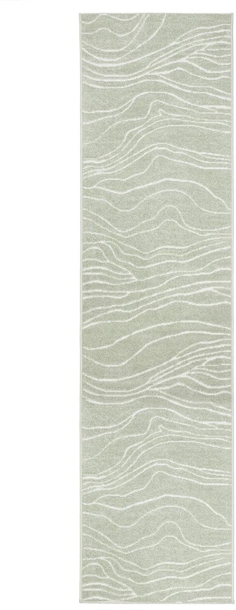 Skagen, Vloerkleed, Moderne, 80 x 300 cm, Rechthoekig, Middelpolig, Alleen handwas, oeko_tex_100, Groen
