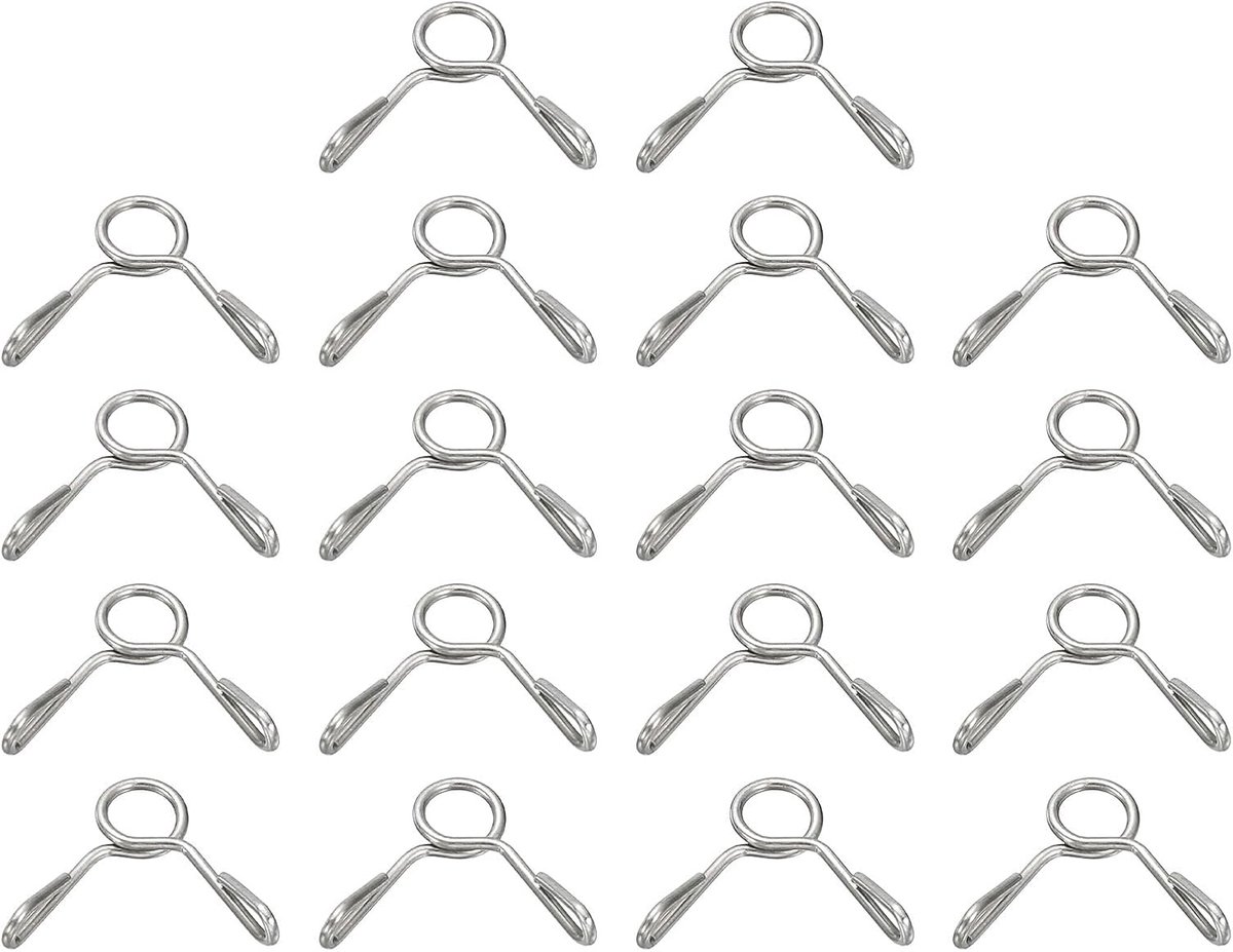 18 stuks slangklemmen, 4 mm ID 4,8 mm max. ID 65 Mn benzineslangklemmen, veerklem, brandstofleiding, buisklemmen voor luchtslangen, waterslangen, siliconen slangen, zilver
