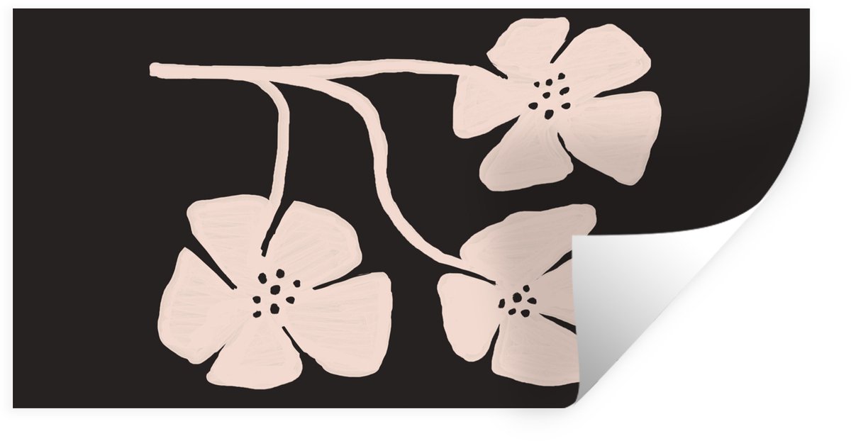 Muurstickers - Sticker Folie - Bloemen - Bohemian - Pastel - Kunst - 160x80 cm - Plakfolie