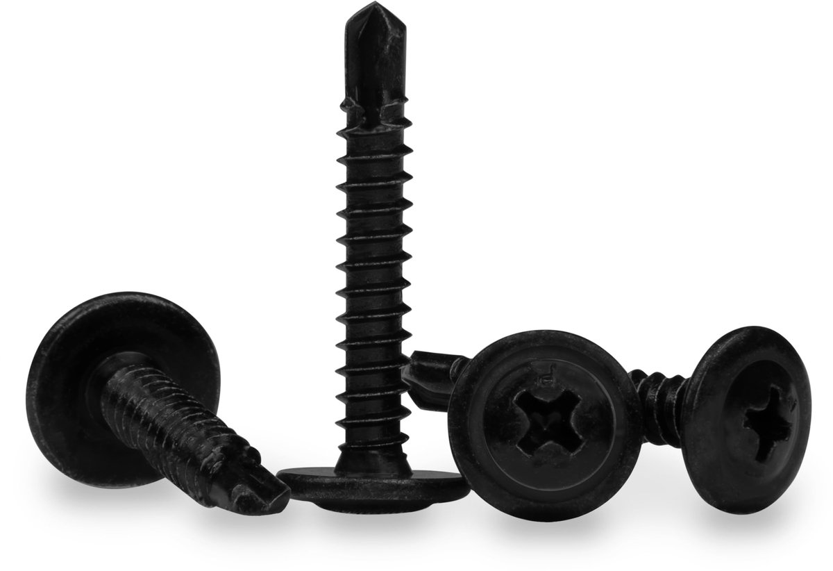 Dailygoods - 20x Zelftappende Schroeven met Flens - Roestvrij en Verzinkt