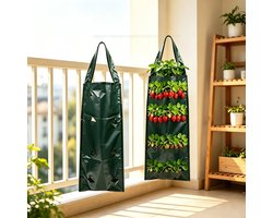 Verticale Tuin met Watersysteem - Verticale Moestuin - TENZHVXI® - Plantenbak - Ademend Vilt Materiaal - Ruimtebesparend Verticaal Ontwerp - 10 Plantgaten Per Zak - 1 Stuk- Ideaal Voor Balkon En Kleine Tuinen