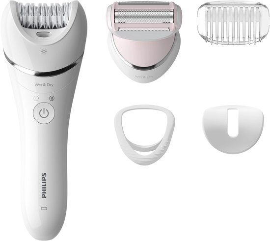 Philips BRE710/00 Series 8000 Wet and Dry-Epileerapparaat Wit/Roze