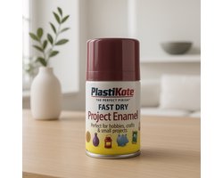 PlastiKote - Emaille spuitbus - Fast Dry Enamel - 100 ml - aubergine glanzend
