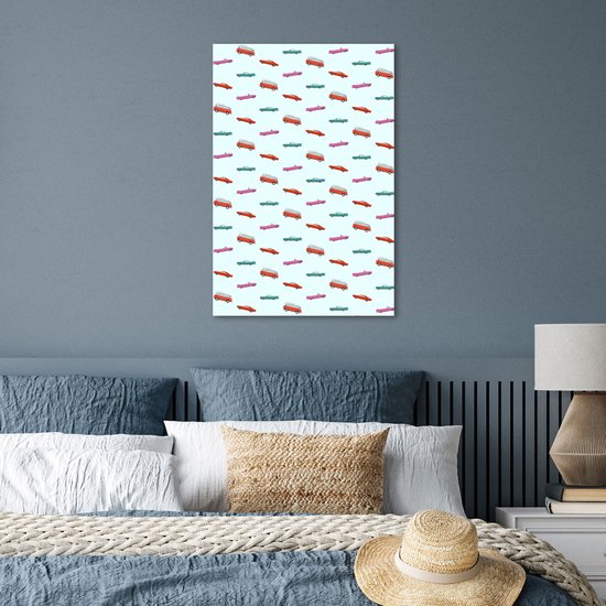 Poster 60x90 cm - Auto - Kleuren - Patroon - Posters - Kamer decoratie - Wanddecoratie woonkamer - Muurdecoratie slaapkamer