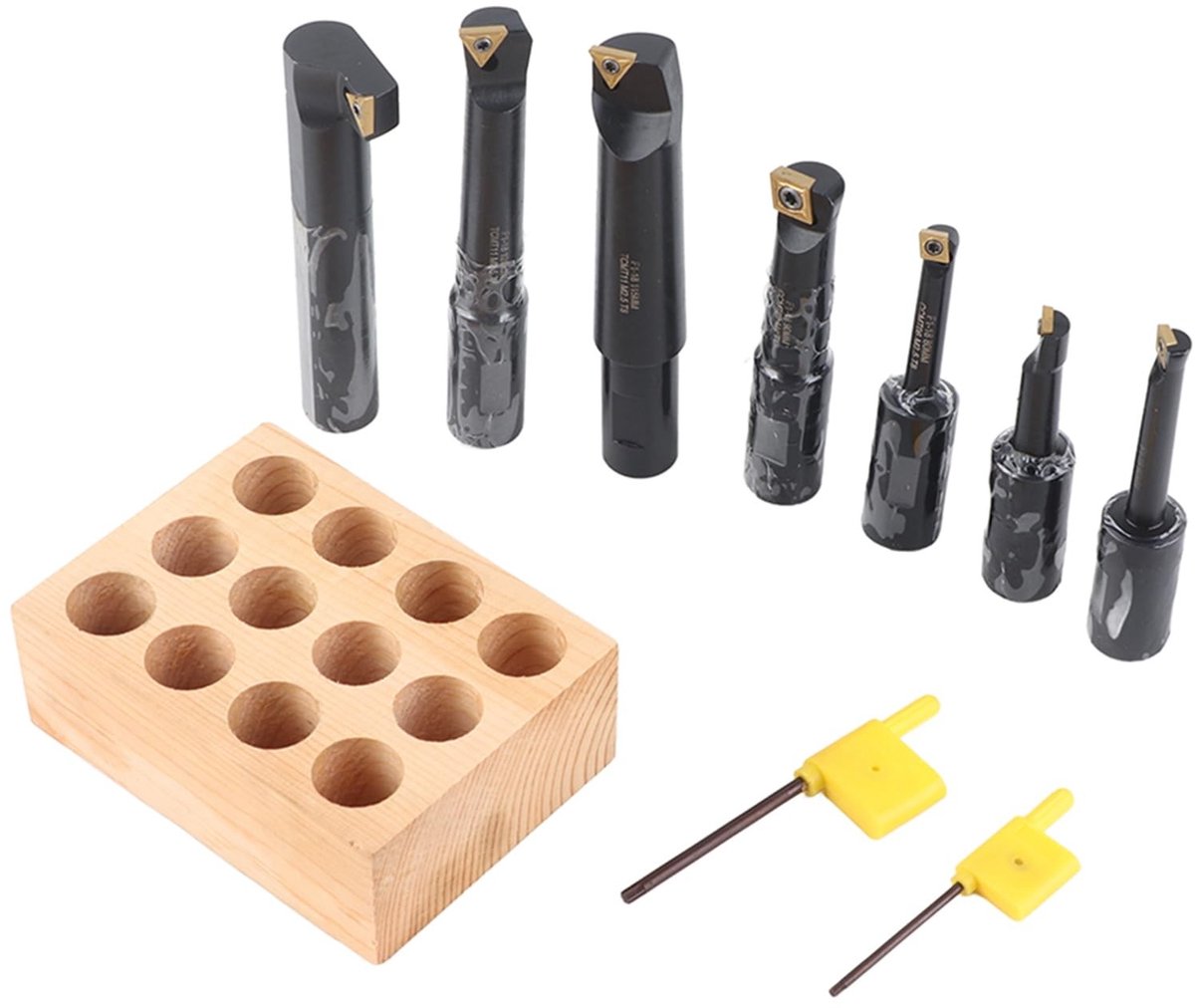 Dailygoods - Precisie Gereedschap Set met Gecementeerde Carbide Draaibalkhouders