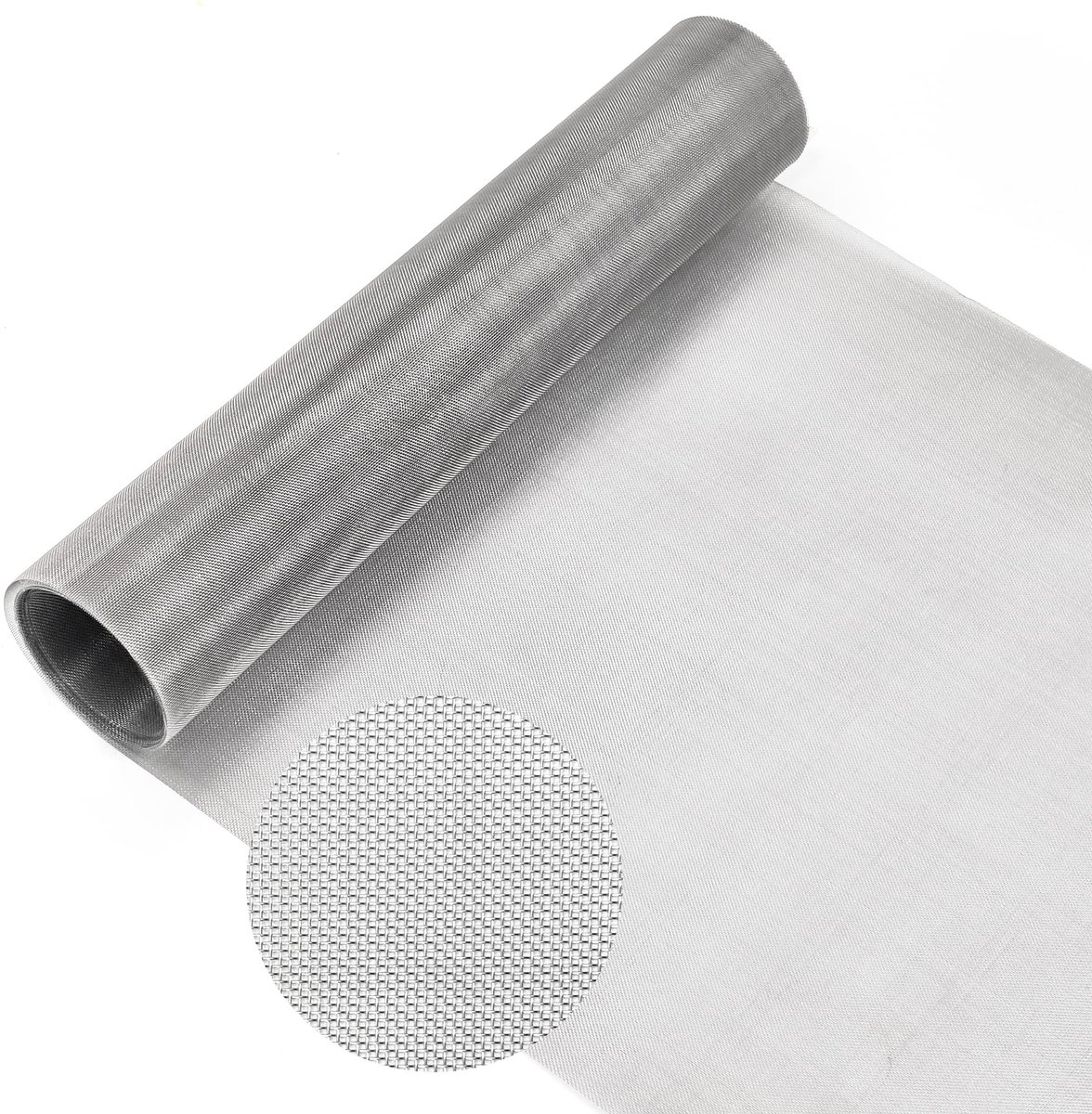 Dailygoods- Draadgaas 30 x 200 cm - Fijnmazig 50/30 - Roestvrij Staal - Vliegengaas/Insectengaas - Ventilatierooster - Bescherming tegen Ongedierte - Filtergaas