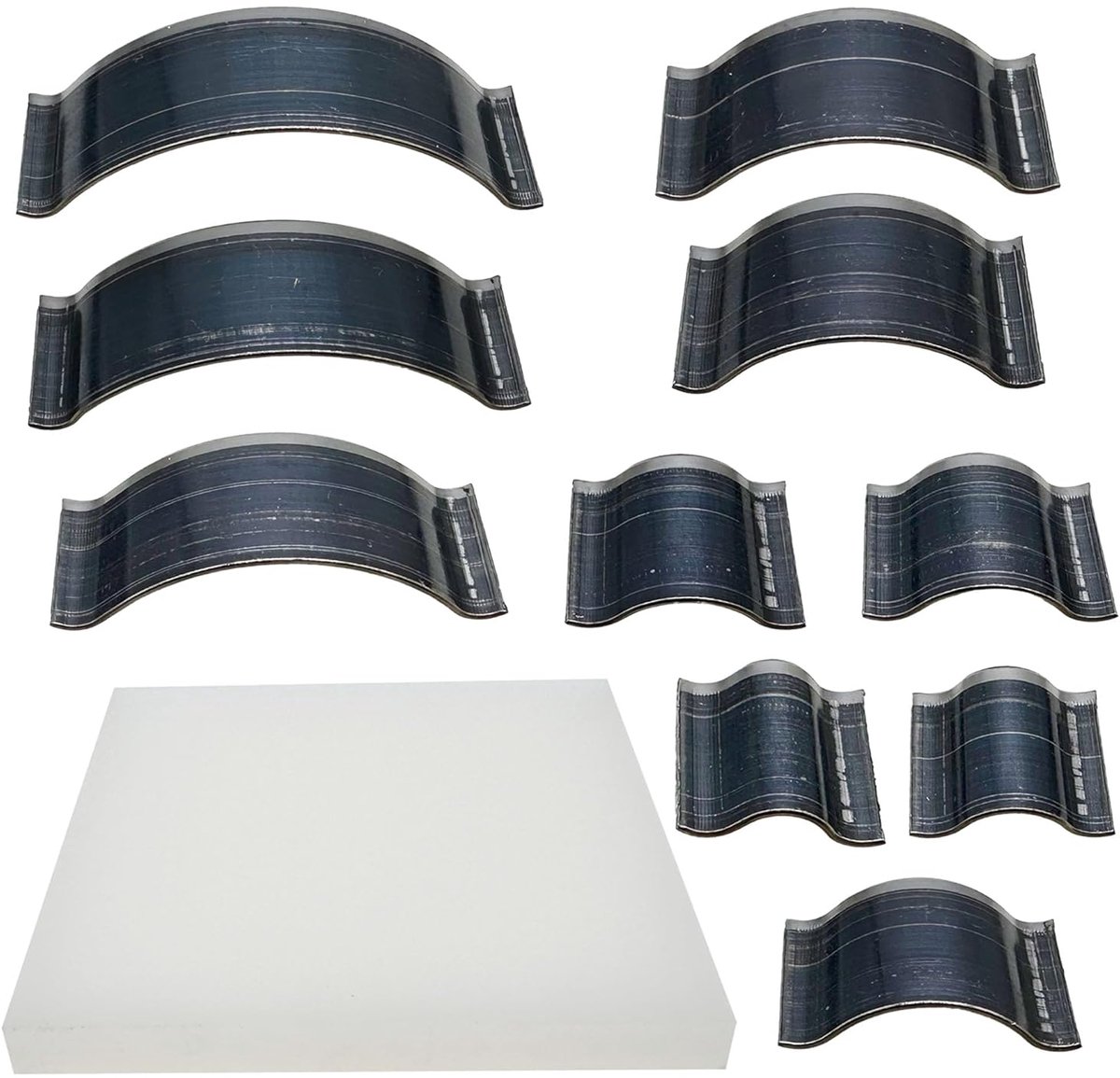 lederen stansset, 10 stuks stansstempels perforeren op leer met gatmat, lederen perforator set voor lederhandwerk