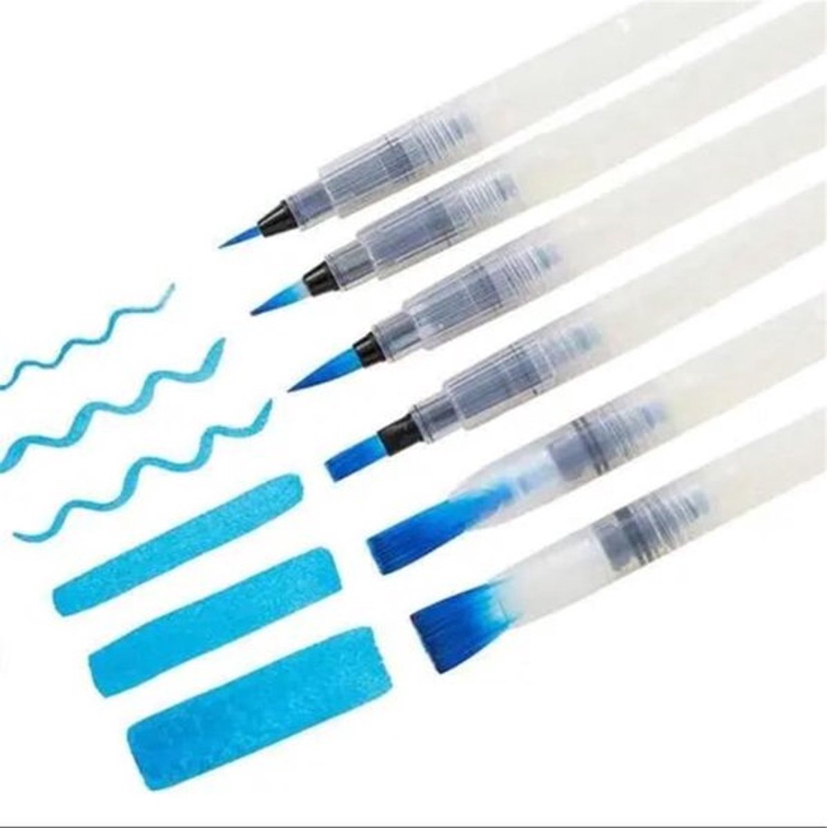 Aladdien - Watertankpenselen - Aquarelpenseel set - 6 stuks
