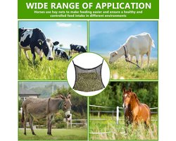 Hooizak voor Paarden, Set van 2 Hooizakken, 60 x 90 cm, Fijn Gaas, Voedingsnet met Veiligheidsgesp, Capaciteit 8 kg, Ideaal voor Stallen en Reis