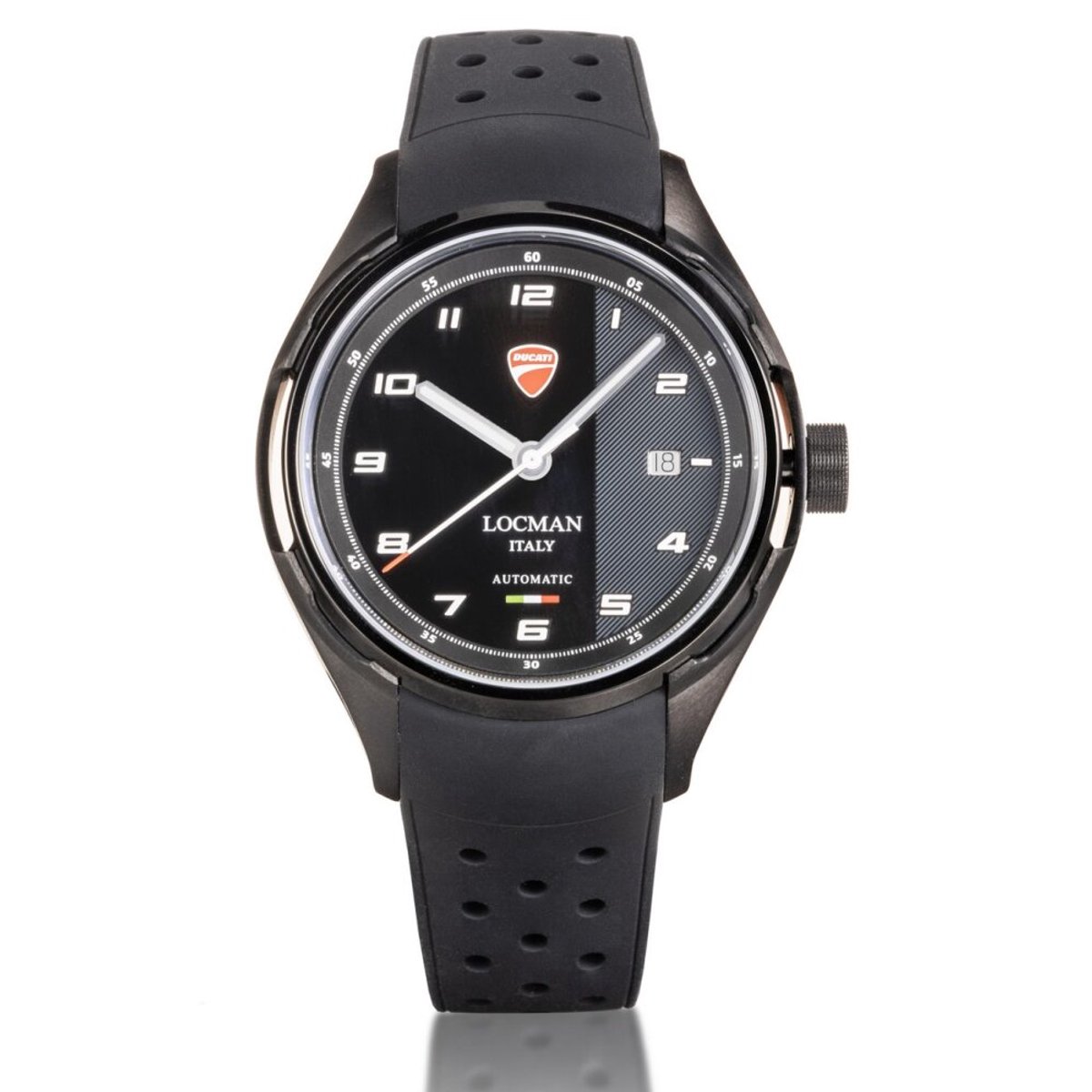 Locman - D122K01S-BKBKWHSRK - Polshorloge - Heren - Automatisch - Ducati