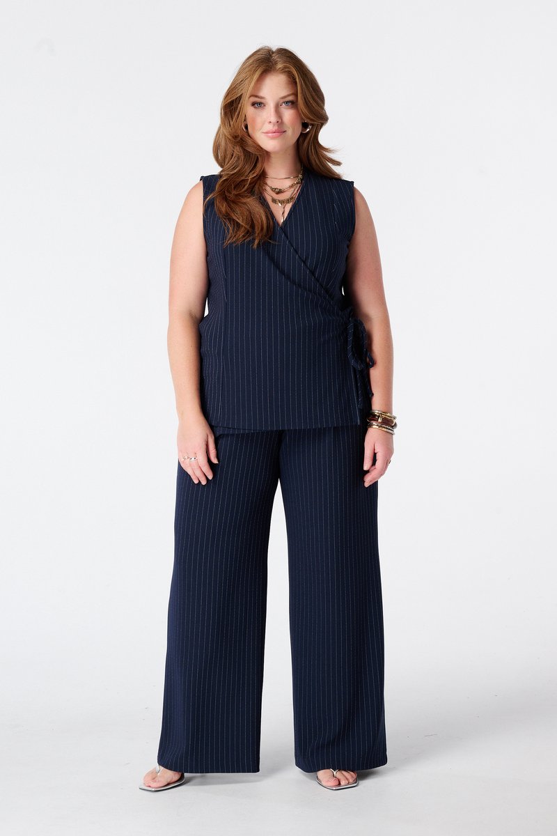 MS Mode Broek Pantalon met krijtstreep