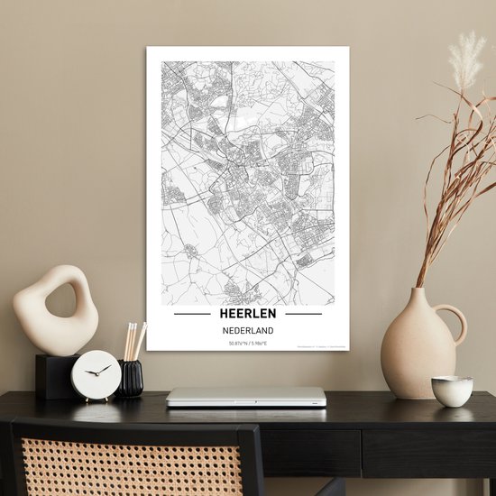 Affiche Plan de la ville Heerlen - 40x60 cm - Carte