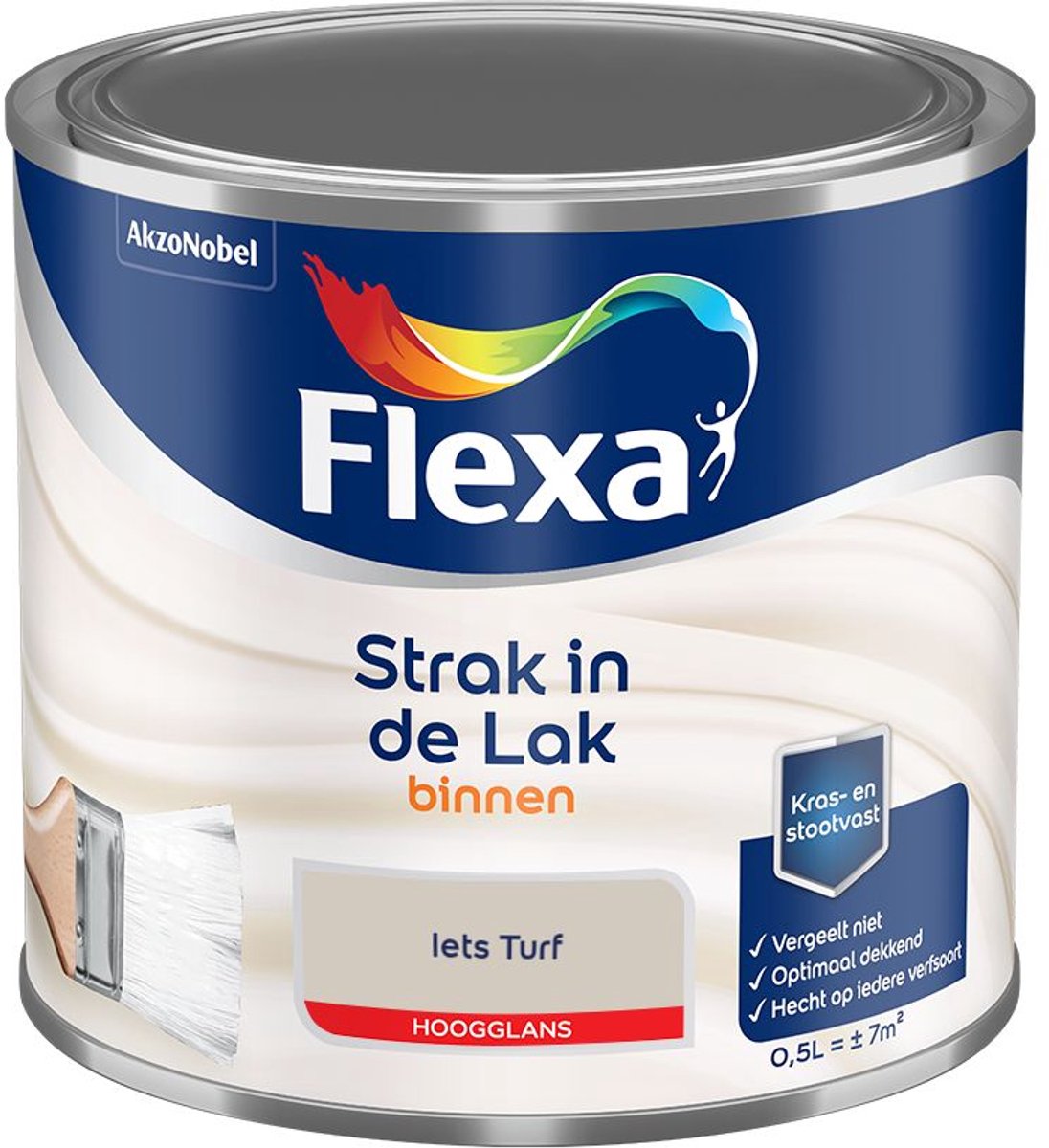 Flexa - Strak In De Lak Binnenlak Hoogglans - Iets Turf - Mengverf - 500 Ml