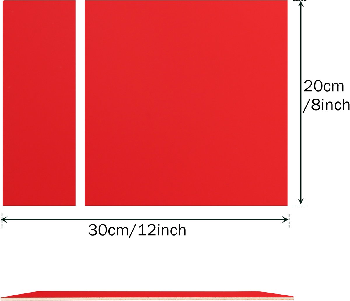 4 Stuks Gepersonaliseerde Borden - 30 x 20 cm - Voor Thuis Kantoor of Bedrijf - Rood Paneel met Wit Uitgesneden