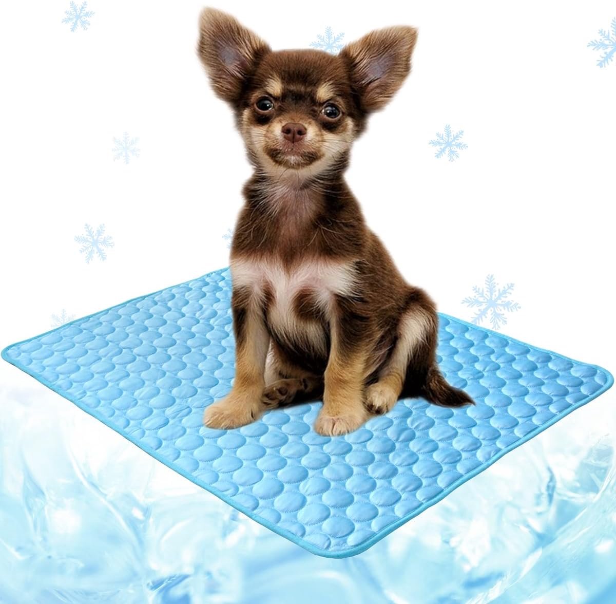 Koelmat voor honden en katten - Bench Mat - Koeldeken - Eenvoudig te reinigen koelmat/ligbed - Antislip - Voor alle soorten huisdieren - 100 x 70 cm - Blauw