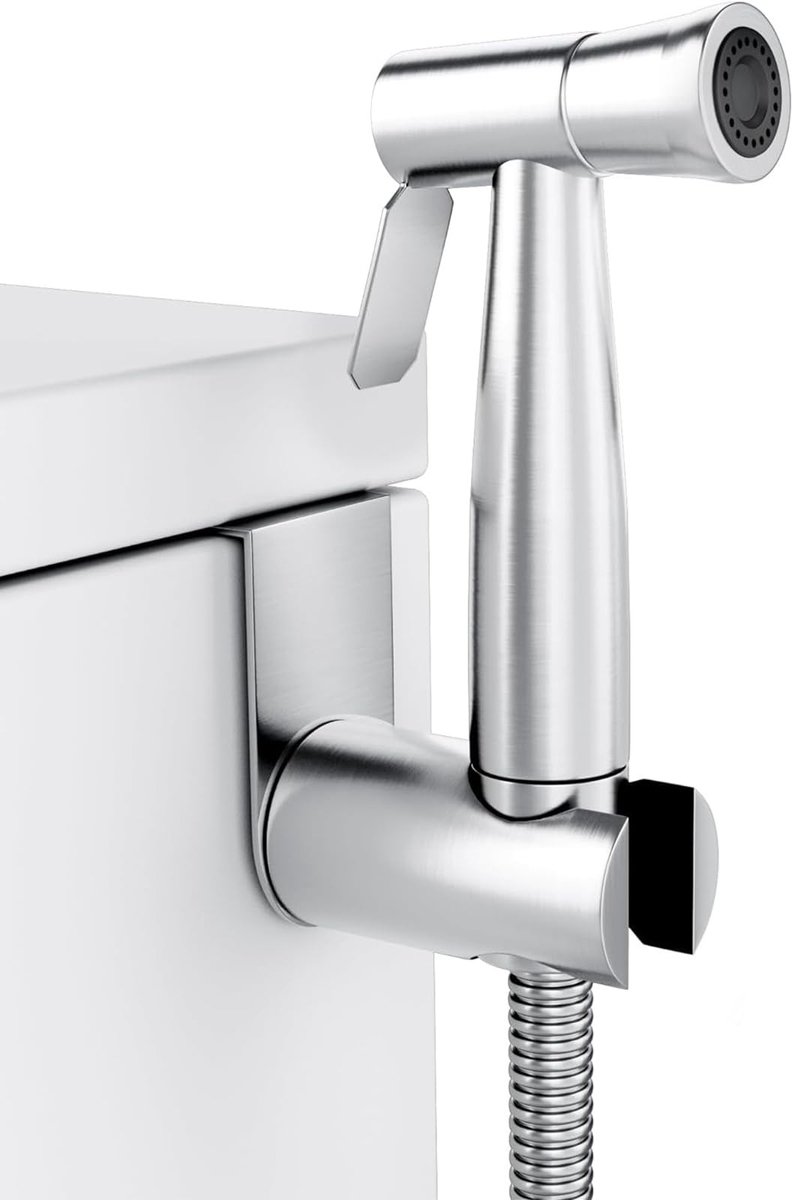 Dailygoods - Bidet handdouche, handheld bidet sproeier roestvrij staal sproeier met 150 cm slang en haak toilet of wandhouder bidet wc-opzetstuk