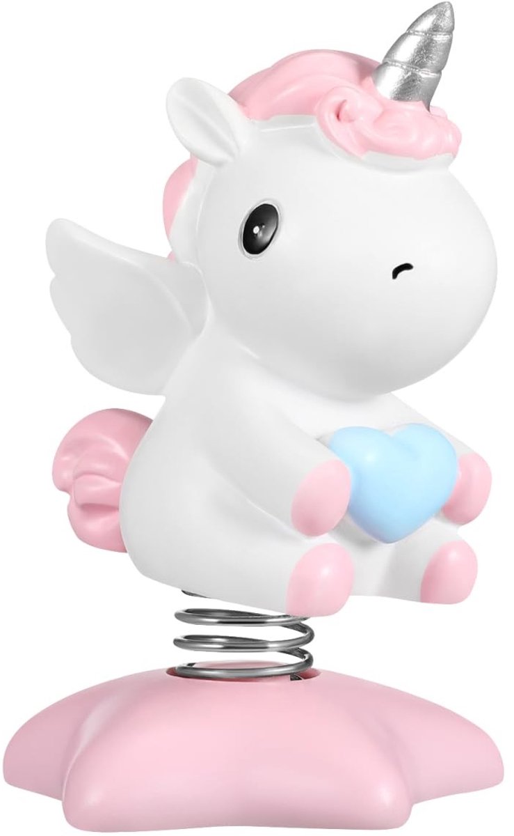 Dailygoods- Dashboarddecoratie Unicorn - Vrolijk Beeldje - Creatief Ornament - Duurzaam Cadeau - Voor Bureau/Auto - Perfect voor Feestdagen