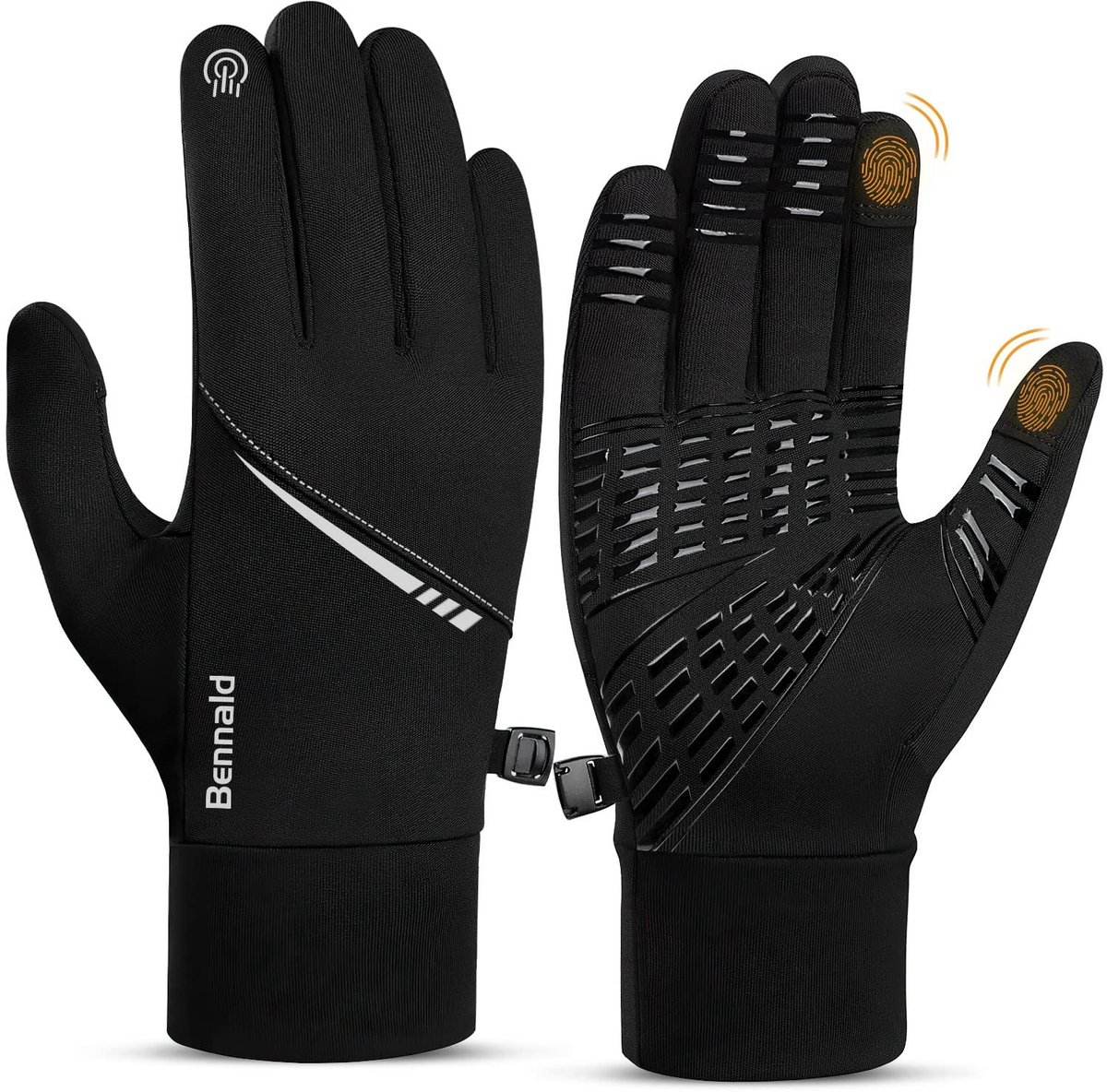 Dailygoods- Winterhandschoenen Waterdicht - Fietshandschoenen - Touchscreen-handschoenen - Warme Skihandschoenen - Winddichte Loophandschoenen - Verstelbare gesp