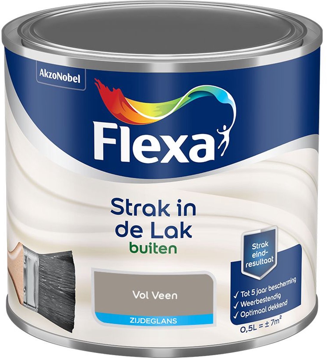 Flexa - Strak In De Lak Buitenlak Zijdeglans - Vol Veen - Mengverf - 500 Ml