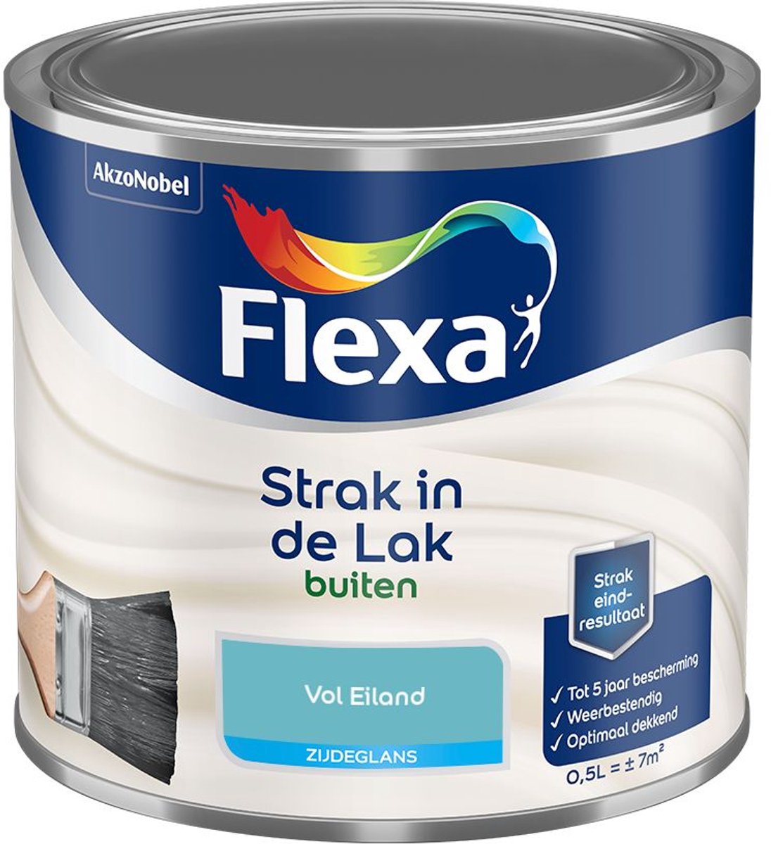 Flexa - Strak In De Lak Buitenlak Zijdeglans - Vol Eiland - Mengverf - 500 Ml