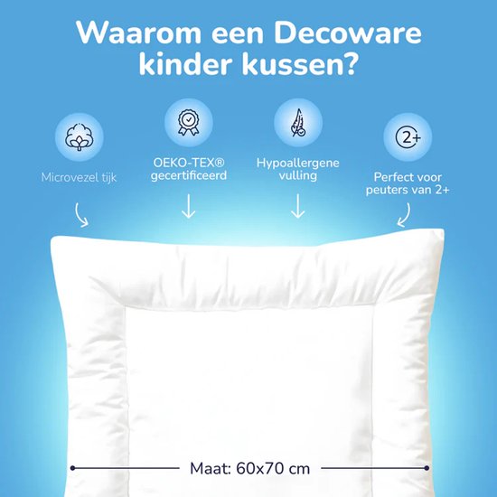 Decoware Mijn Eerste Kinderkussen - 300 Grams - 60x70 cm