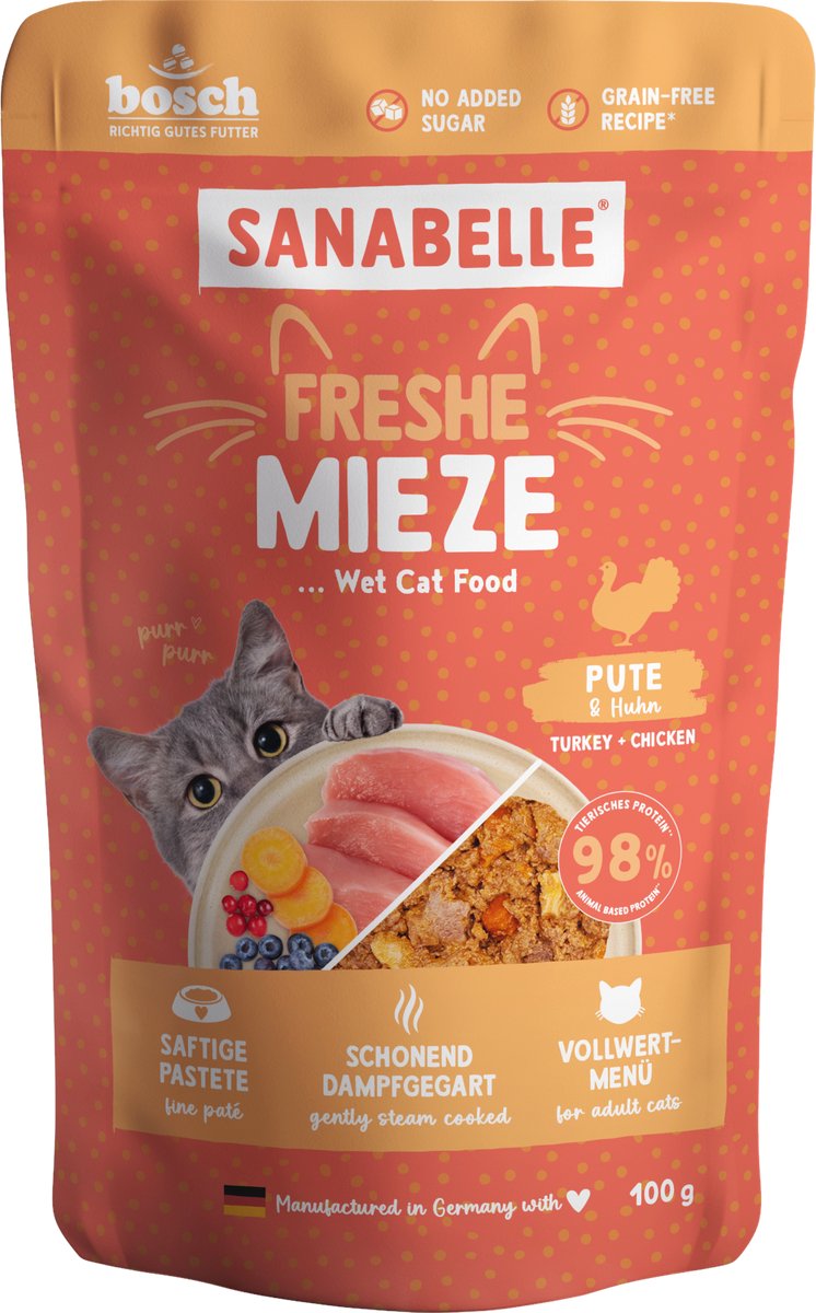 Sanabelle Sanabelle Freshe Mieze 10x100 g | Pute & Huhn