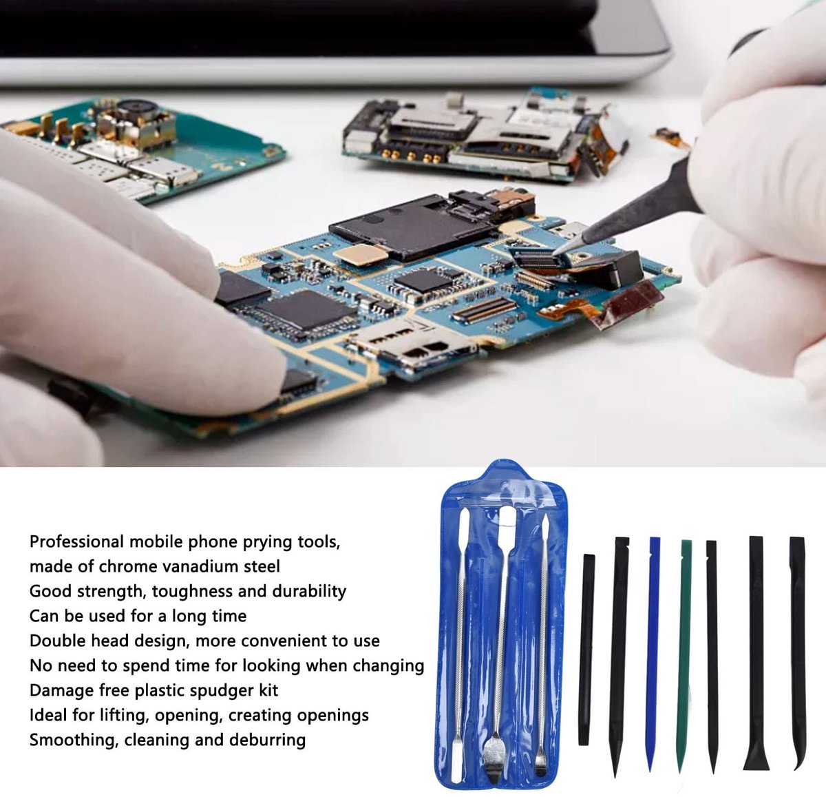 Dailygoods - 10 Stks Elektronica Removal Bar - Draagbare Reparatie Kit - Mobiele Telefoon Pry Tool - Handig voor Laptop en Telefoon - Inclusief 10 Pry...
