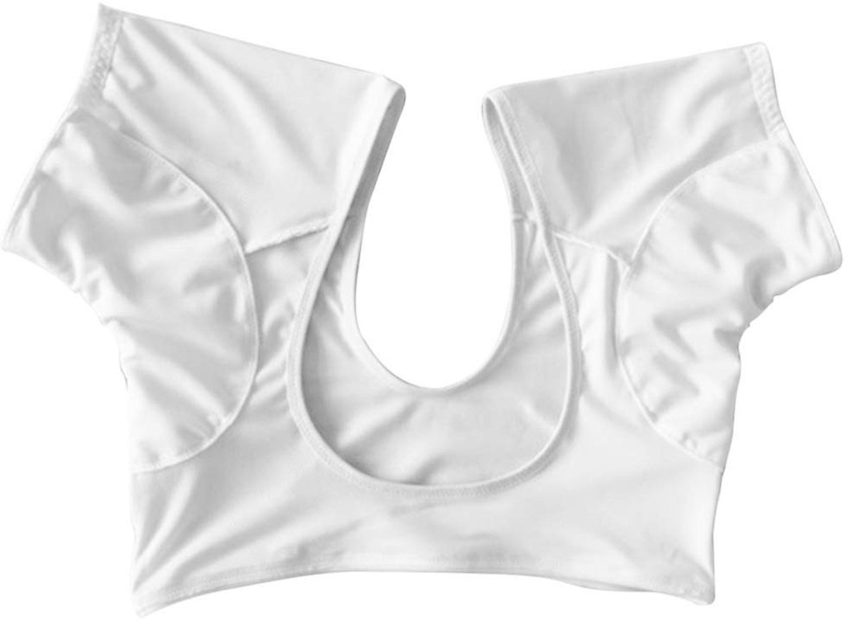 Dailygoods- Zweetbescherming Ademend - Dames Ondergoed Vest - Onderarm Zweetpads - Comfortabel - Wit - Hoogwaardig Materiaal - Zweetvest