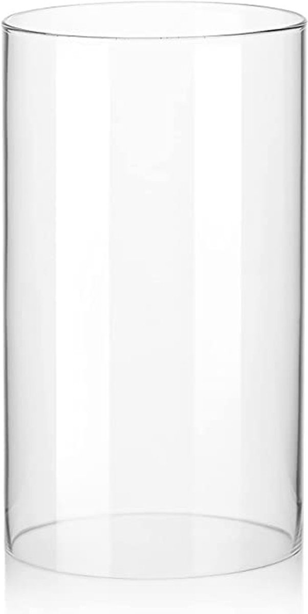 Dailygoods- Glazen Cilinder - Mondgeblazen - Windlicht - Lantaarn - Kaars - Olielamp - Wanddikte 2,5 mm, Lengte ca. 12 cm