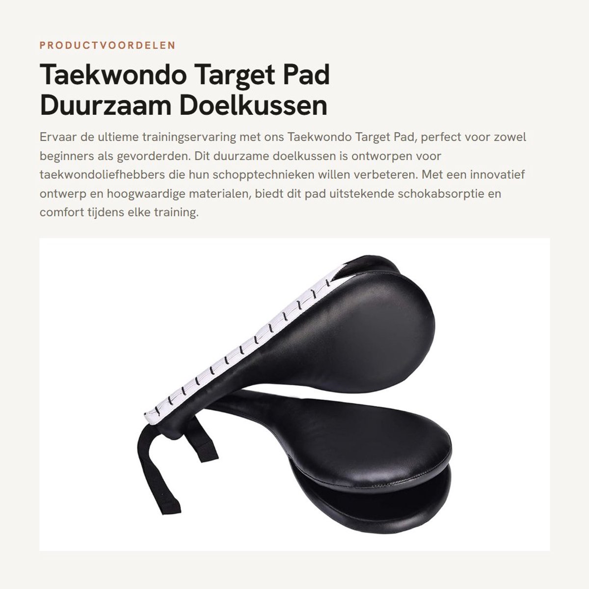 Dailygoods- Target Pad Duurzaam - Taekwondo Doelkussen - Schokabsorberend - Antislip Handvat - Lichtgewicht - Dubbel Kickpad