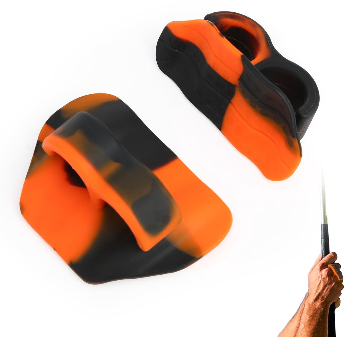 Dailygoods- Golftrainingshulpmiddel 2 Stuks - Siliconen Golfswingtrainingstools - Houdingsoefenaccessoires - Geschikt voor Beginners - Afmetingen: Groot 7x5,3 cm / Klein 7x3,5 cm - Premium Materiaal - Golftraining