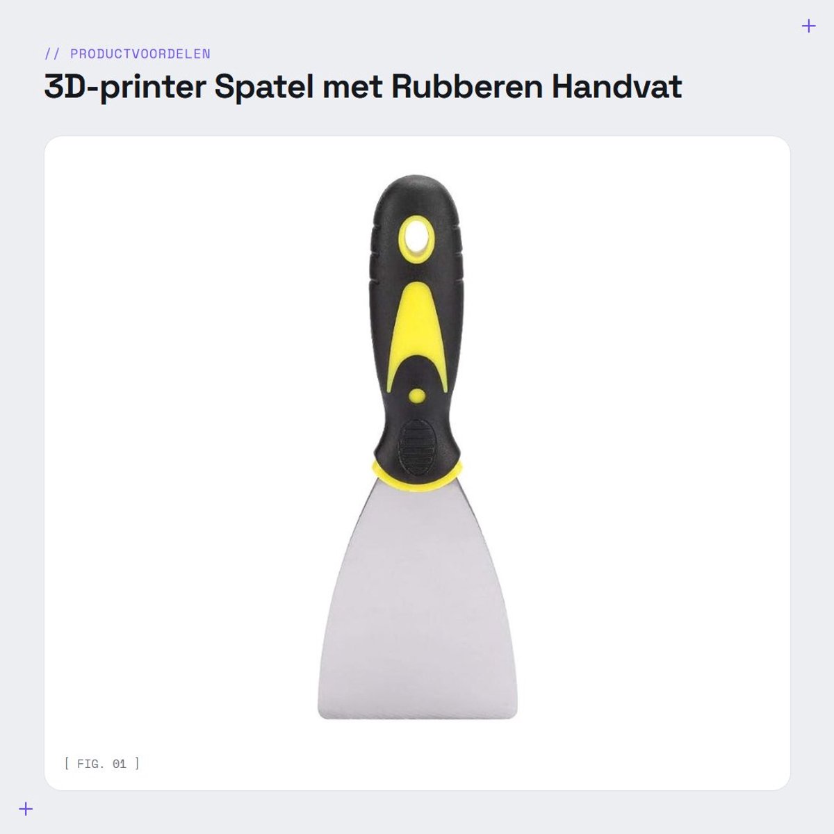 Dailygoods- Spatel 3D-printer - Roestvrij Staal - Rubber Handvat - Schraper - Precisie Mes - Ergonomisch Ontwerp - 3D-printer Gereedschap