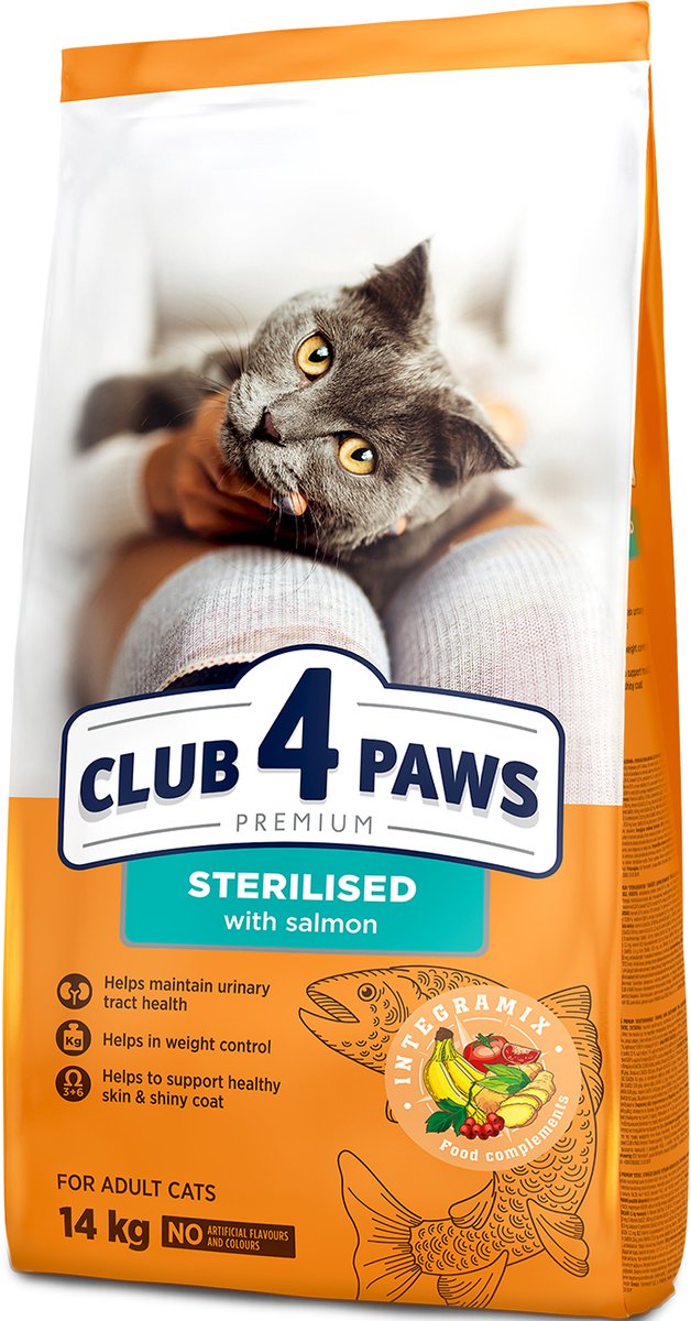 CLUB Club 4 Paws premium droogvoer met zalm - adult sterilised cats 14 kg