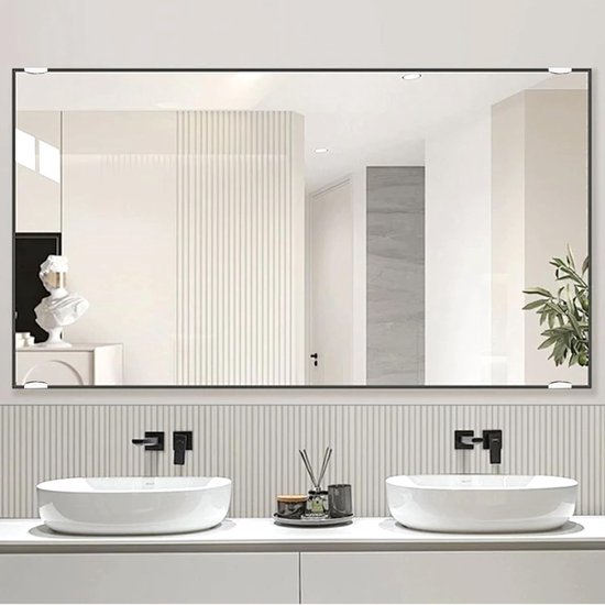 2 Sets Roestvrijstalen Verende Spiegelbevestigingsklemmen Met Schroeven | Stevige veerklemmen inclusief montagemateriaal voor het veilig bevestigen van zware glazen spiegels aan de muur — afbeelding 5