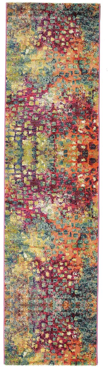 Vloerkleed, Moderne, 80 x 300 cm, Rechthoekig, Middelpolig, Woonkamer, Eetkamer, Slaapkamer, Keuken, Hal, Alleen chemisch reinigen, Veelkleurig