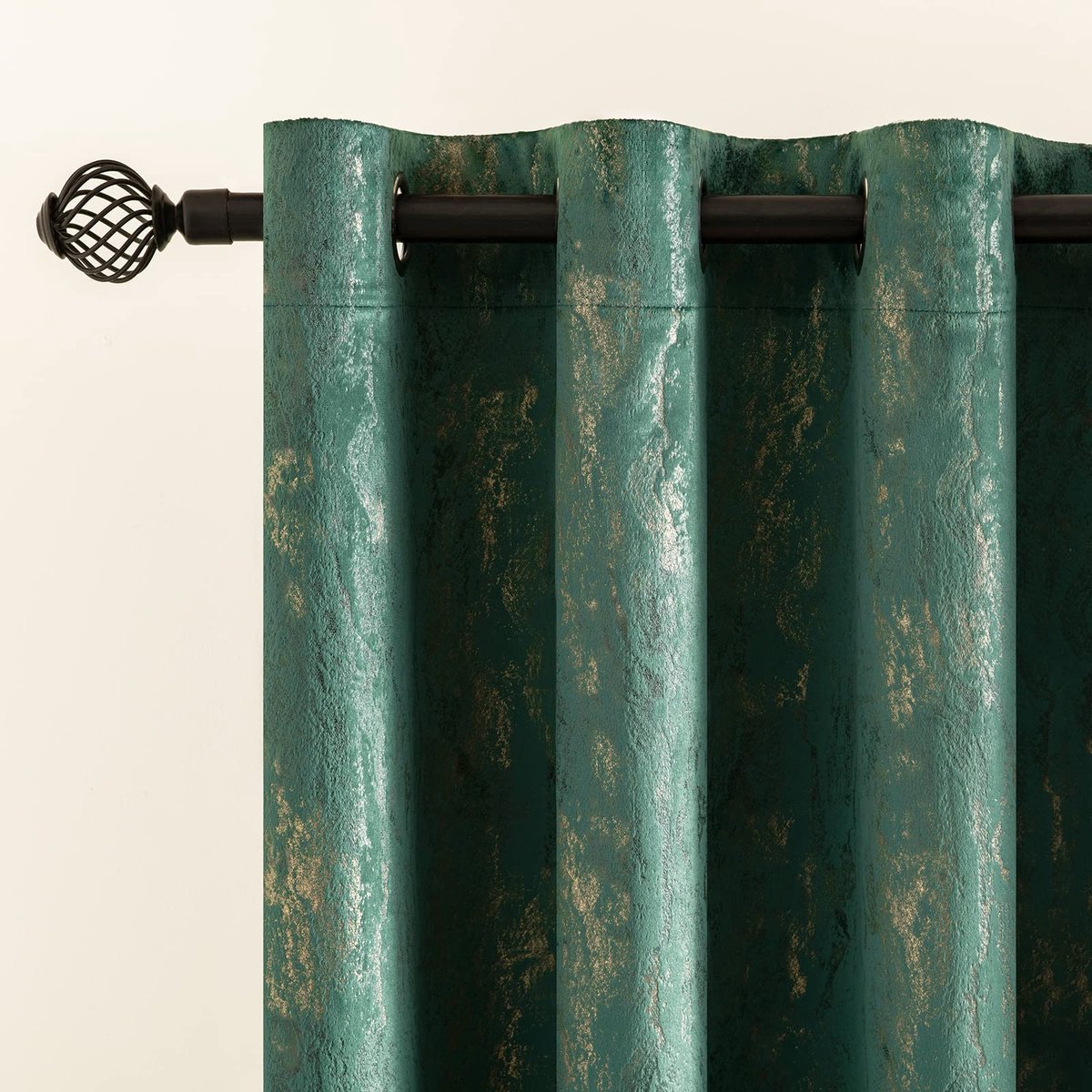 2 panelen donkergroen bronzen fluwelen gordijnen decoratie kamer verduistering thermisch geïsoleerd gordijn paar ooggordijnen voor woonkamer kinderen slaapkamer kinderkamer 140 x 175 cm (B x L)