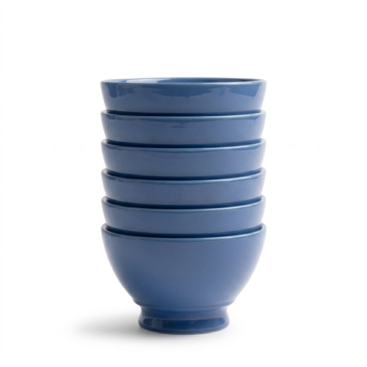 Royal Boch Boerenblauw Kom 16cm donkerblauw op voet set van 6