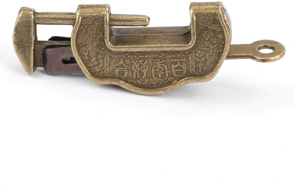 Antieke Slot Antiek Retro Ontwerp - Vintage Hangslot - Zinklegering - Voor Sieradenkist - Decoratieve Sleutel - Duurzaam en Stevig