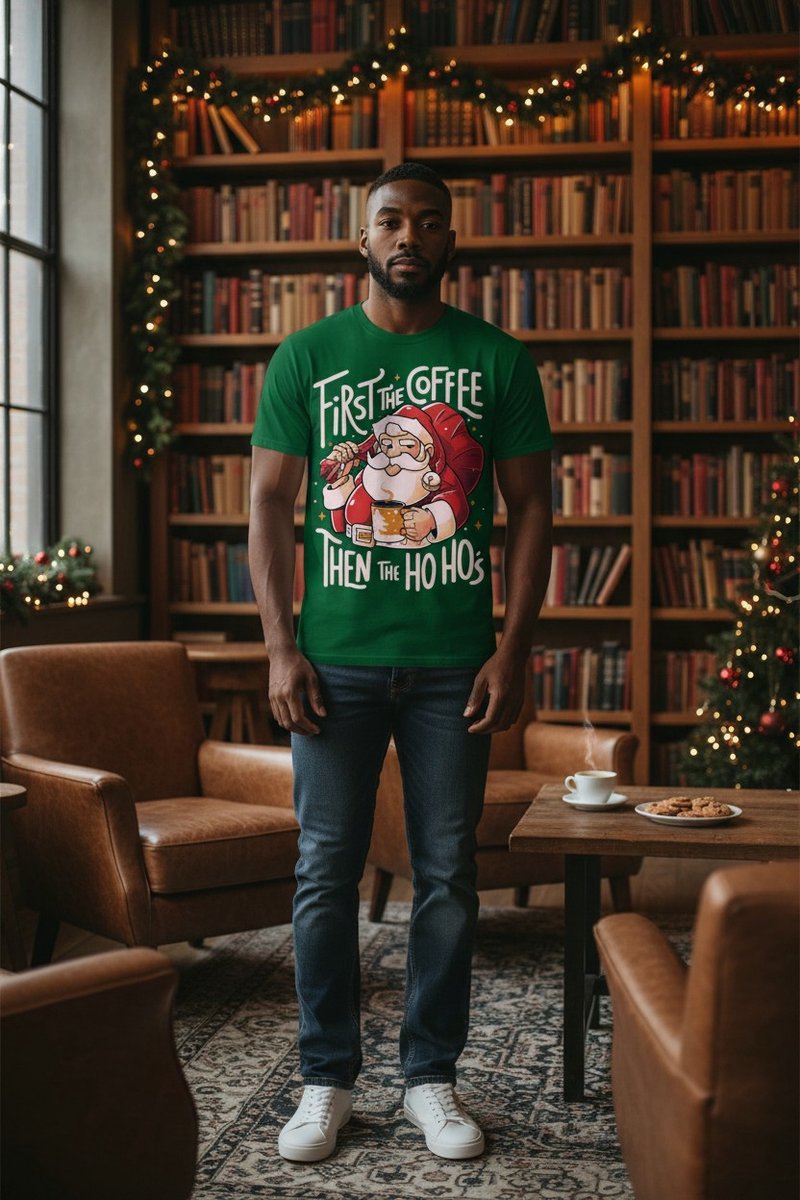 Kerstman First The Coffee The Coloured House T-shirt M