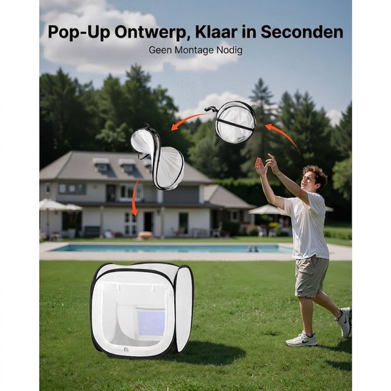 Spuittent - Spuitcabine - Pop-up verftent - Waterbestendig - Met gaasdeur - Opvouwbaar - Voor modelbouw - 40,5x40,5x43cm - 1 stuk — afbeelding 5
