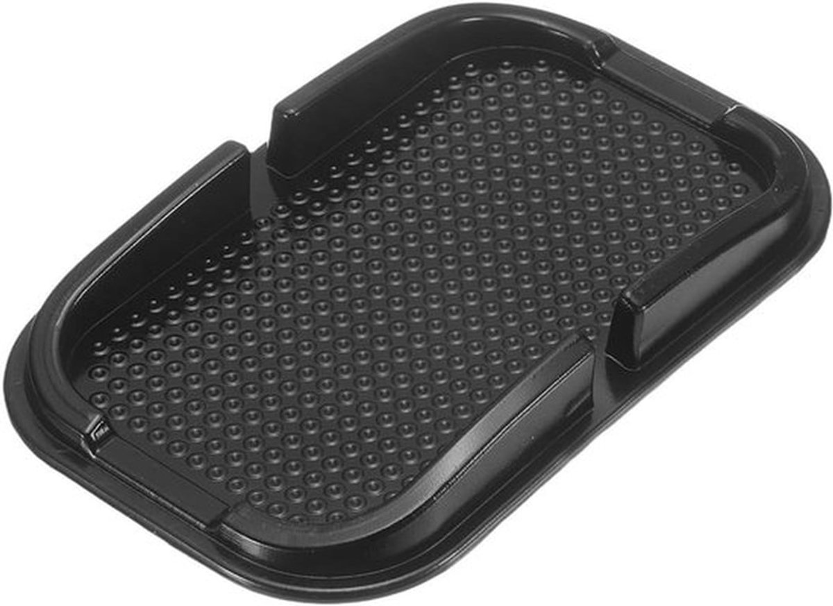 Universele Kleverige Antislipmat voor Autodashboard 15 x 10 cm - Zwarte Herbruikbare Dashpad - Matten voor Telefoon en Sleutels - Geschikt voor Auto - Zwart.