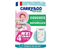 Carryboo Nature Natuurlijke Luiers met Motief 44 Luiers Maat 4 (7-18 kg)