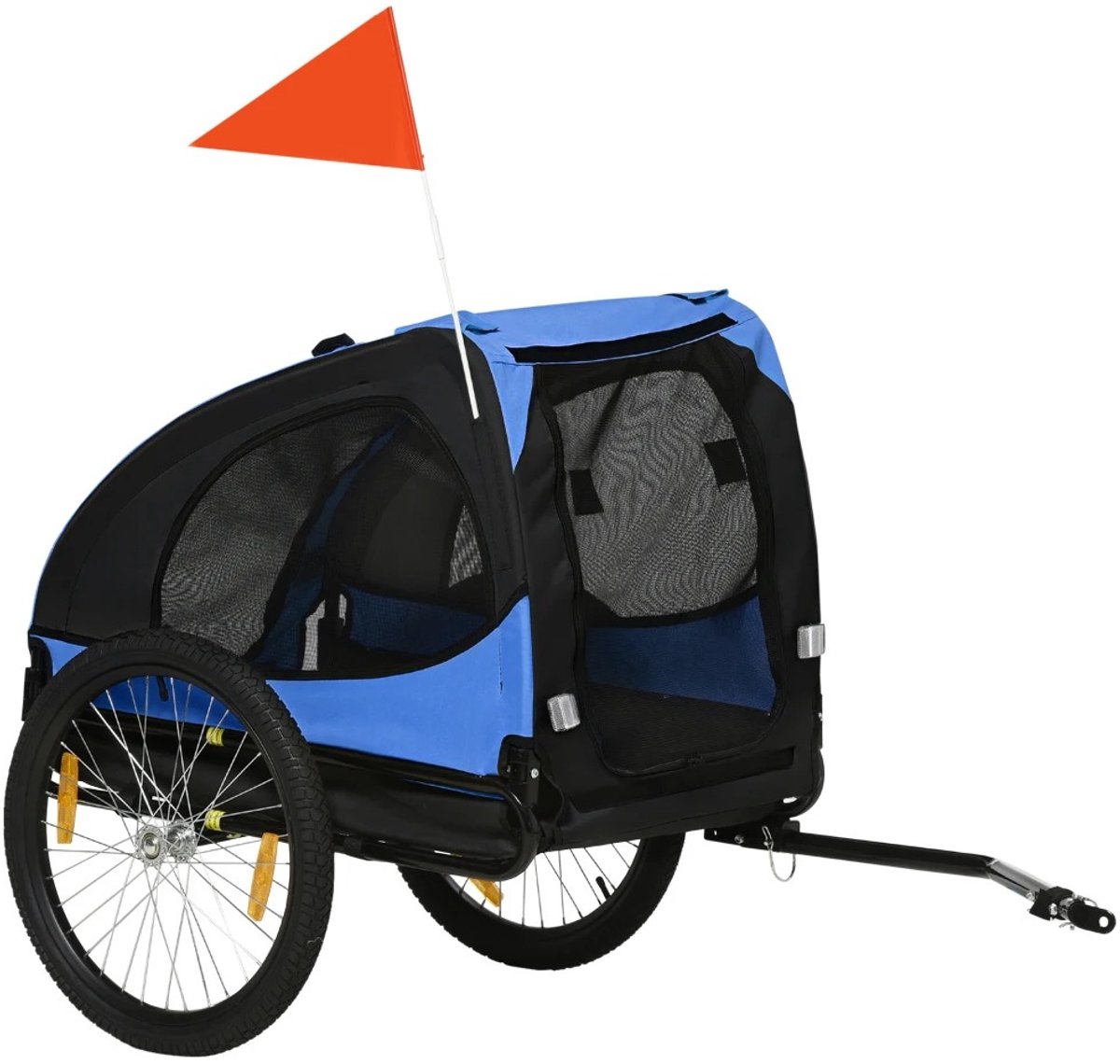 Chelsey-store - Hondenfietskar - Hondenkar fiets - Hondenfietstrailer - Tot 20 kg - Middelgrote honden - Blauw