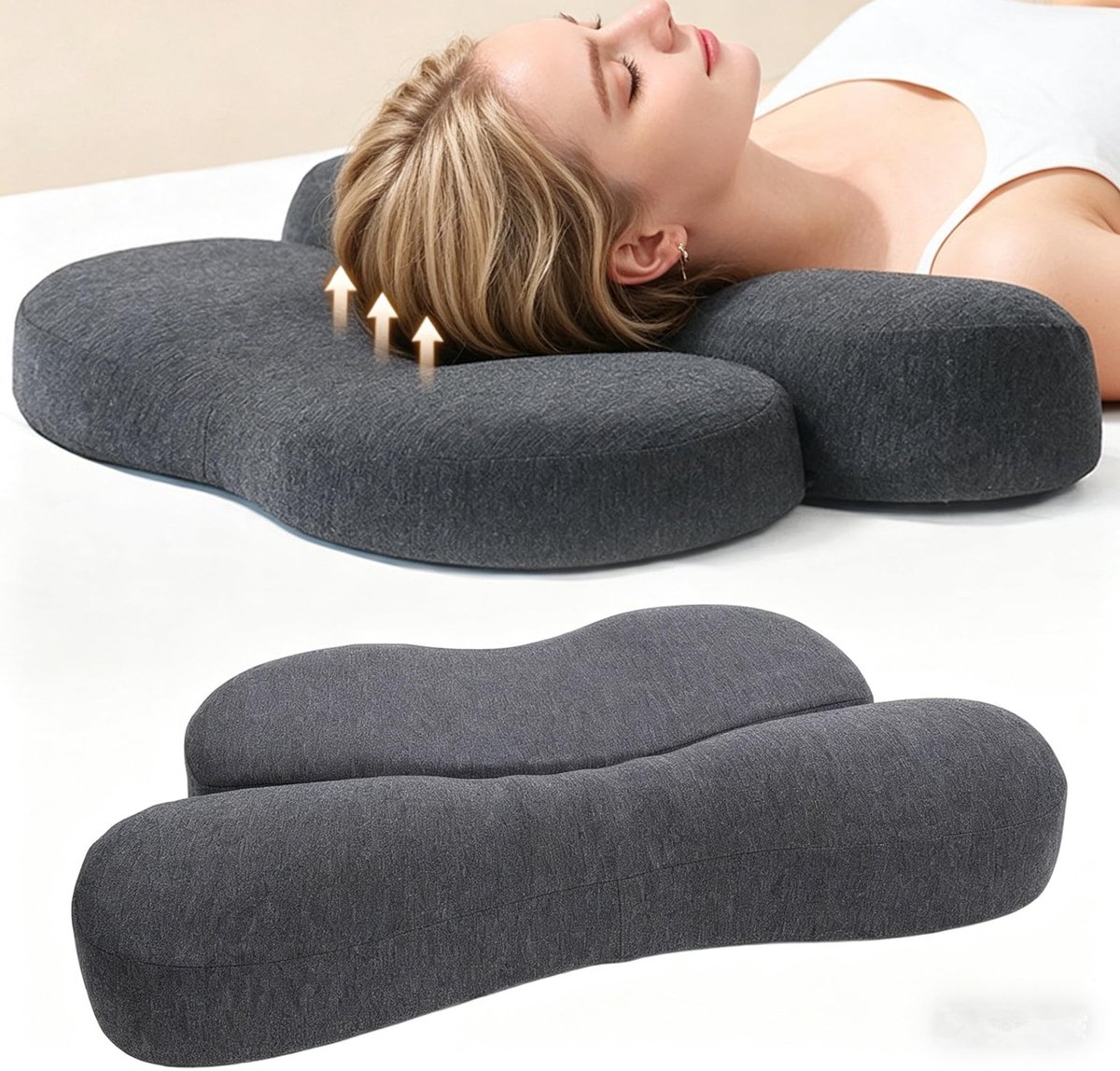 Solidchoice - Ergonomisch Traagschuim Neksteunkussen voor Slaapcomfort