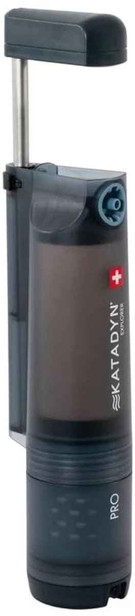Waterfilter survival - Grijs - 29,2 x 8,9 x 6,6 cm - 3-traps Outdoor Filter voor Kamperen en Trektochten